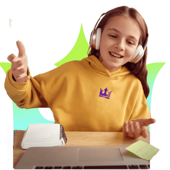 Online student engaged in virtual learning at Bradford International Virtual School, using a laptop with headphones